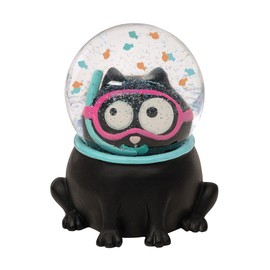 moses. Ed The Cat Snow Globe, Shaking Globe in Cat Design with Glitter and Coloured Glitter Fishes, Funny Cat Snow Globe, Glitter Globe Gift for Cat Fans