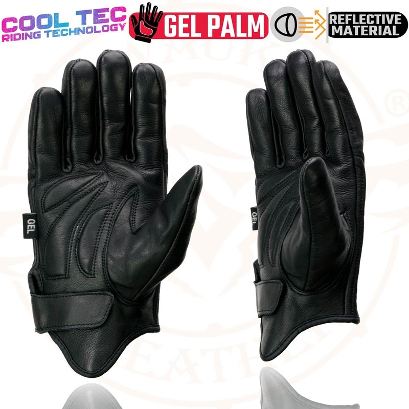 Milwaukee Leather MG7571 Men's Black ‘Col-Tec’ Leather ‘Reflective Skull’ Motorcycle