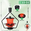 Gomazonle Retractable Hummingbird Feeder, 19oz Top-Fill Wide Mouth with Height