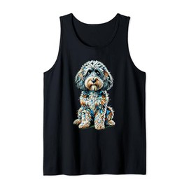 Polygon Art Cockapoo Cockerpoo Tank Top