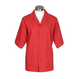 FAME Unisex Button Smock/Counter Coat/Red / 2X-Large (K71-79124)