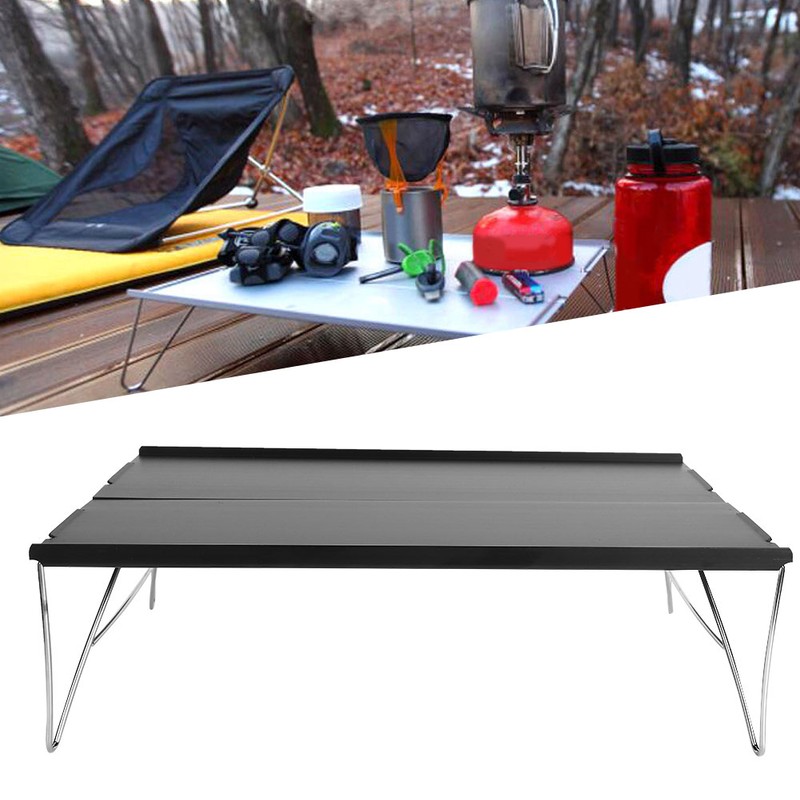 Outdoor Barbecue Table Ultra‑Light Portable Folding Aluminum Alloy Table for