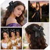 2pcs 8" Black Cheer Bow With Rhinestones Cheerleading Bows