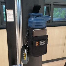 Hellking Kong magnetic bottle pouch health magnet all-purpose water bottle bag towel earphone, black black_green green / 헬킹콩 마그네틱 보틀 파우치 헬스 자석 만능 물병가방 수건 이어폰 , 블랙블랙_그린그린