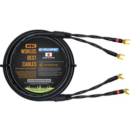 WORLDS BEST CABLES 3 Foot - Canare 4S11 – Audiophile Grade - HiFi Star-Quad Single Speaker Cable for Center Channel with Eminence Gold Spade Connectors