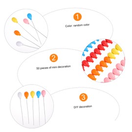 KONTONTY Landscape Decor 50pcs Miniature Decor Ornaments for Doll House and Kids Random Color