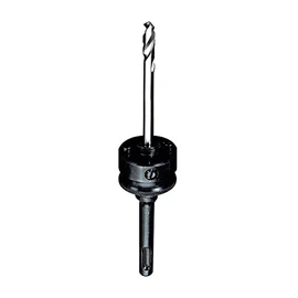 Starrett SDS-Plus Holesaw Arbor - 32-210mm Hex Shank Arbor with Extra Length HSS Pilot Drill - A2-1E