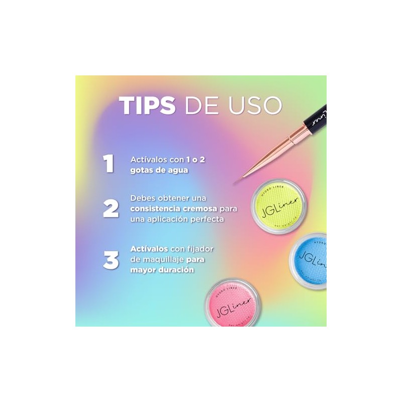 Colección 7 tonos de delineadores pastel JGLiner
