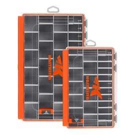 KastKing HyperSeal Waterproof Fishing Tackle Box, Waterproof 3600 and 3700 Tackle Trays, Organizer with Removable Dividers, Lure Box and Terminal Tackle Storage - Size: 3600(1 pack)&3700(1 pack)