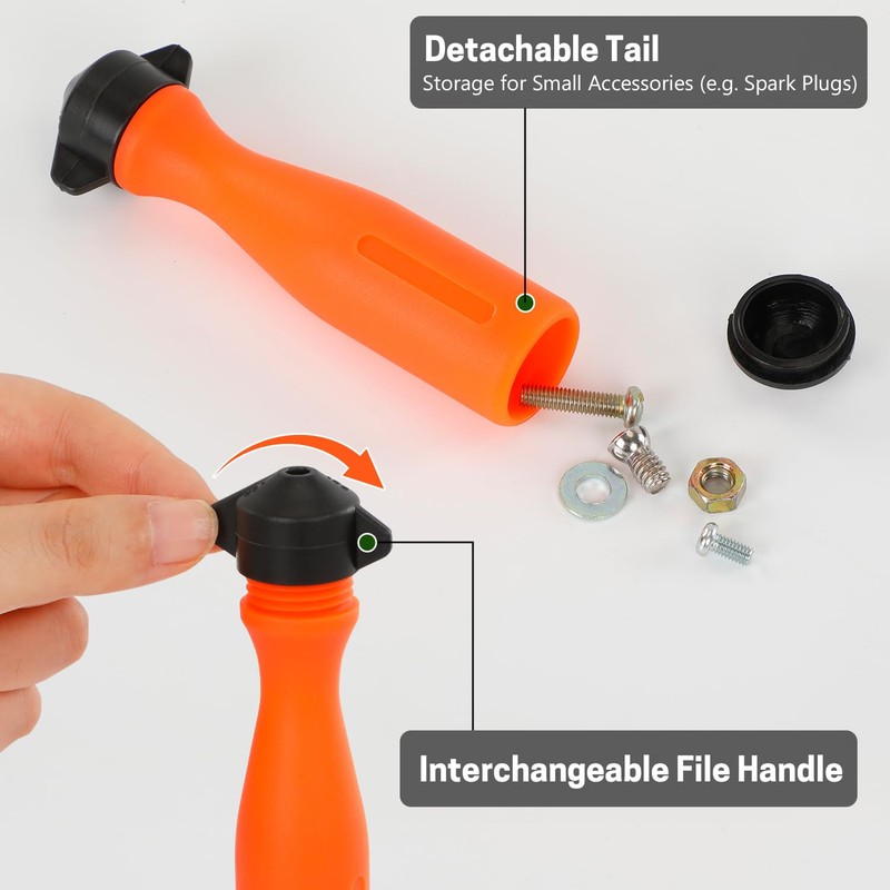 Chainsaw Sharpening File Set - 6 pcs Round Files for