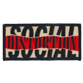 C&D Visionary Social Distortion Ripped Logo Patch, Black, Red