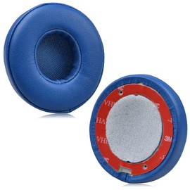 JHZZWJ Earpads Compatible with Beats Solo 2 & Solo 3 Wireless On-Ear Cushion Pads Professional Headphones Ear Pads Cushions Replacement Blue