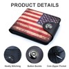 Vintage American Flag Small Wallet Leather Slim Bifold Credit Wallets