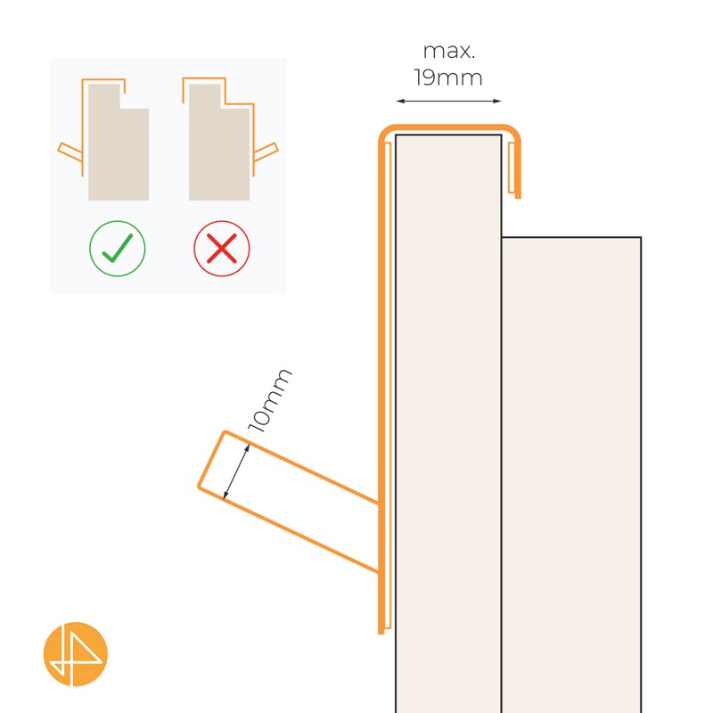 JOGEL & PETZ® Flipchart Door Hook, Space-Saving Alternative to Flipchart