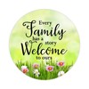 Every Family Has A Story Welcome to Ours Round Label