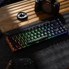 Hkfos XVX Black Shine Through Keycaps, Forged Carbon-Look Cherry Profile