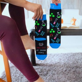 IRISGOD Funny Nerd Socks | Cool Stocking Stuffers | Holidday Gifts For Men and Women