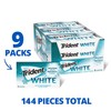 Trident White Wintergreen Sugar-Free Chewing Gum, 9 Packs of 16