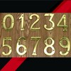 ZhongWang Hardware ZW-A200 4 Inch Bright Brass House Number 0/ZhongWang