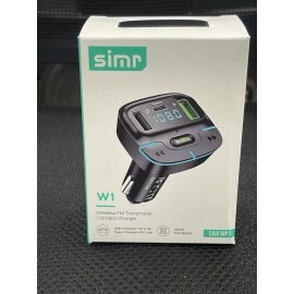 SIMR NewSIMR Bluetooth FM Transmitter Wireless Radio Adapter Car Aux Black