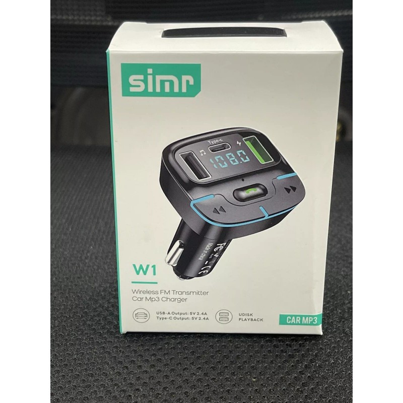 SIMR NewSIMR Bluetooth FM Transmitter Wireless Radio Adapter Car Aux