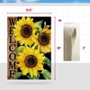CMEGKE Sunflower Garden Flag, Sunflower Welcome Garden Flag, Sunflower Black