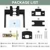 KAMOTA Passage Door Levers, 5 Pack Black Heavy-Duty Door Handles,