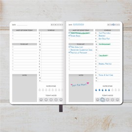 Fan&Ran Ultimate To Do List Notebook for Boosting Productivity and Organizing Tasks - Undated Daily Planner and Office Supplies for Women & Men, 5.5"x8.25", Grey
