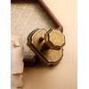 SORWDUERM 1 Pack Antique Brass Door Knobs Interior Privacy Door