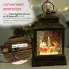 Alpine Corporation Santa Sleigh and Reindeer Snowglobe with LED and
