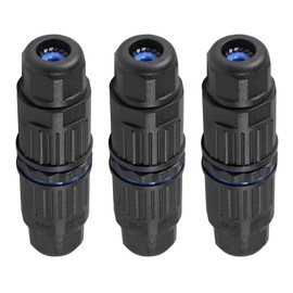 3Pcs Waterproof Cable Connector 3Pin Wire Connector 3 Way Inline Wire Connector 3 Pin 3 Out Connectors Electrical Terminal Quick Outdoor Terminal Suitable for Repair Extend Power Cables