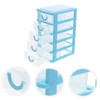 NUOBESTY Five Desktop Organizer with Clear Drawers Detachable Storage Box
