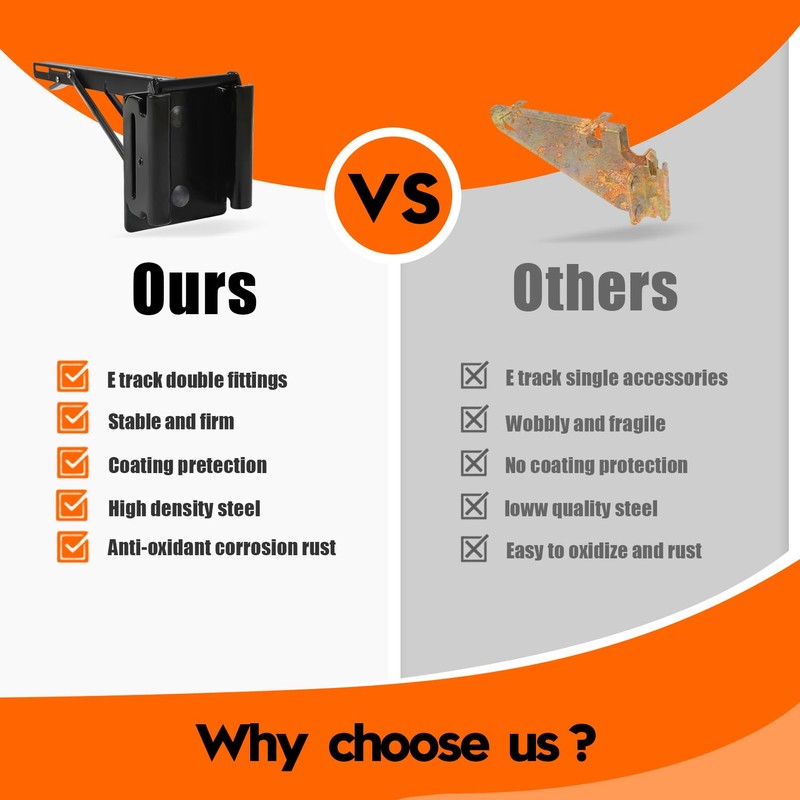 12 Inch Double Fittings E Track Shelf Bracket - Durable