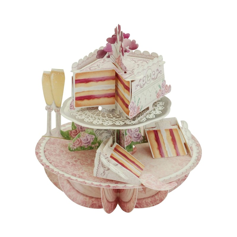Pirouettes - Wedding Cake- 3d Greeting Card