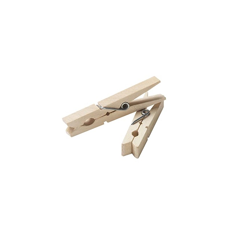 Household Essentials Classic Birchwood Clothespins, Bag of 96