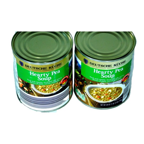 Deutsche Kuche Imported German Hearty Pea Soup (2 x 28 oz / 784 g Cans)