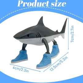 HAMKU 1 x Tralalelo Tralala3D Print Doll, Tralalero Tralala 3D Shark Toy, Compatible Brain Red for Collection and Decoration, Funny Gifts for Children Adults