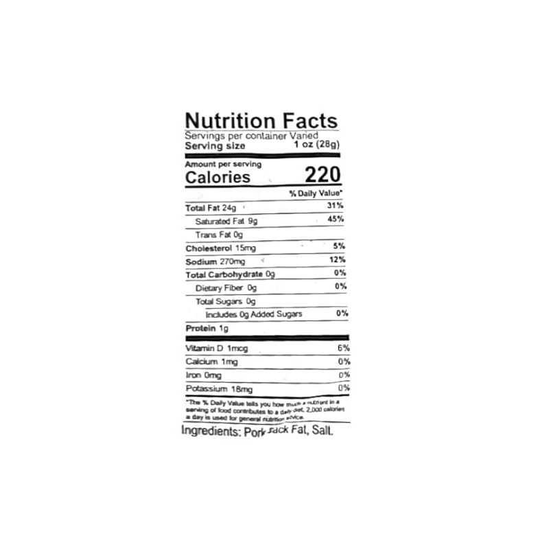 Saloff Smoked Suet Pork Back Fat Salo 498g/ 17.57 oz