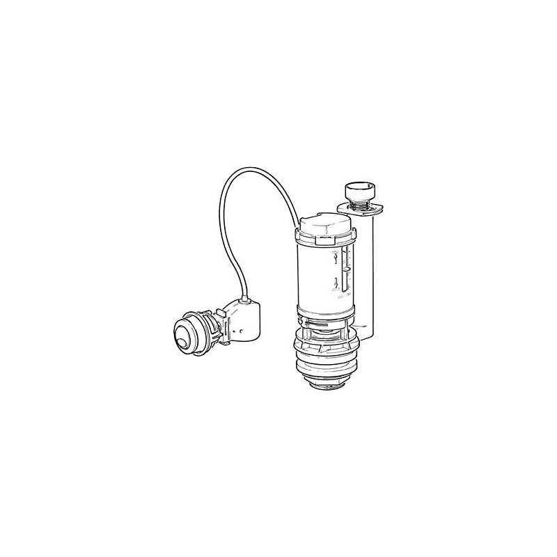 Fluidmaster Pro Button Dual Flush Valve – Long Cable, White,