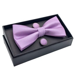 Anilev Men's Bow Tie Original Bow Tie Handmade Bow Tie Elegant Bow Tie for Party, Purple, L - Adult, purple