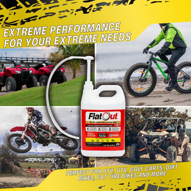 Flat Out Tire Sealant Sportsman Formula - Prevent Flat Tires