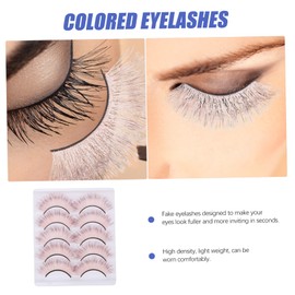 Baluue 2sets False Eyelashes Wispy Cat Eye Lashes Lash Extensions for Makeup 5pairs*2