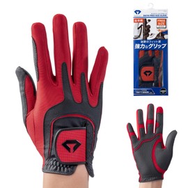DAIYA GOLF GL-5001 9060R Diamond Free Size Gloves, Men's/Women, Stretch Fabric, 8.7 - 9.8 inches (22 - 25 cm), Anti-Bacterial, Red, Black, Right Hand