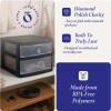 Homz Plastic 2 Drawer Medium Storage Cart, Black Frame with