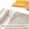PiccoCasa Extra Soft Chenille Bath Mat 43 x 61cm, Bone