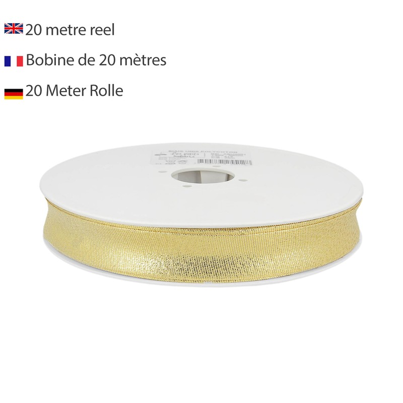 Les Petits Rubans Nastro sbieco metallizzato luccicante, 80% Poliestere 20%