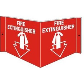 FIRE EXTINGUISHER Decal Vinyl Press On Adhesive Pressure Sensitive 2.25" x 9" Safety Sign PD-2626