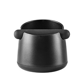 ANCLLO Coffee Knock Box, Espresso Knock Box with Removable Rubber Knock Bar and Non-Slip Base Black