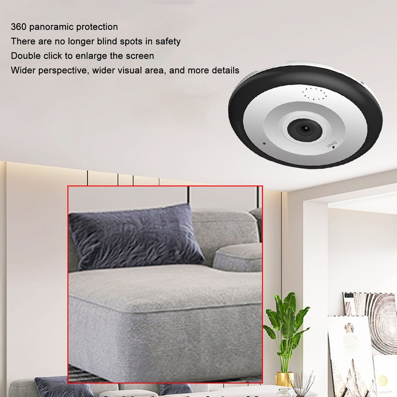 360 Degree Panoramic Camera 1.3MP VR Fisheye Monitoring WiFi Wireless