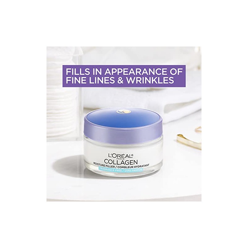 L'Oreal Paris Collagen Daily Face Moisturizer, Reduce Wrinkles, Face Cream,